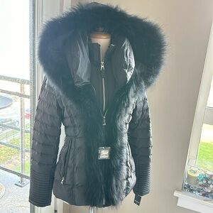 Brand new Rudsak dark grey down jacket medium